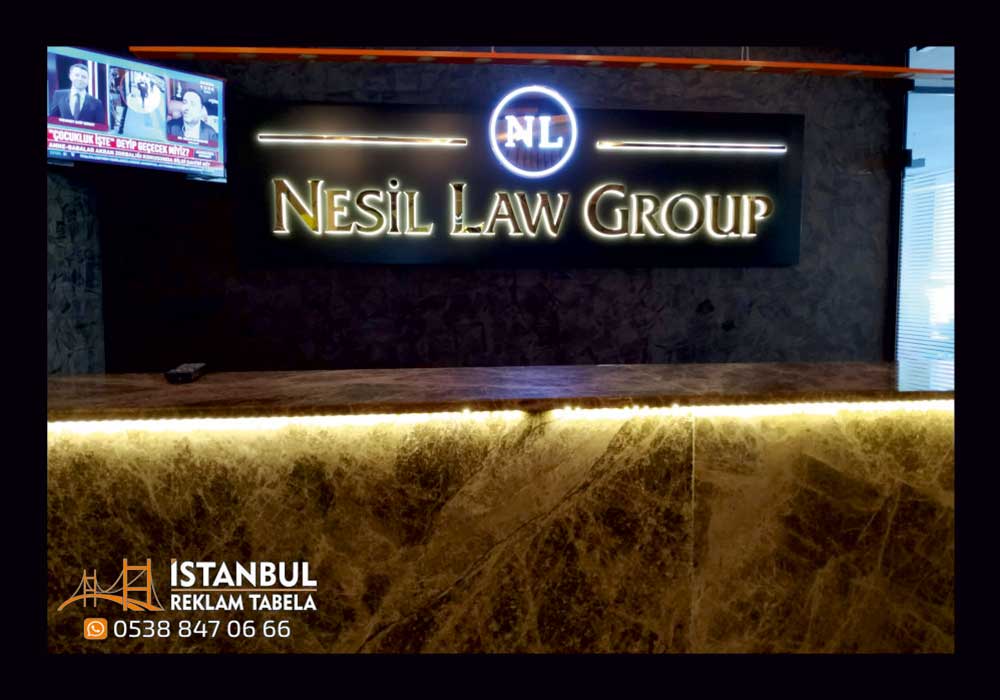 Nesil Law Group ofid içi ışıklı tabela