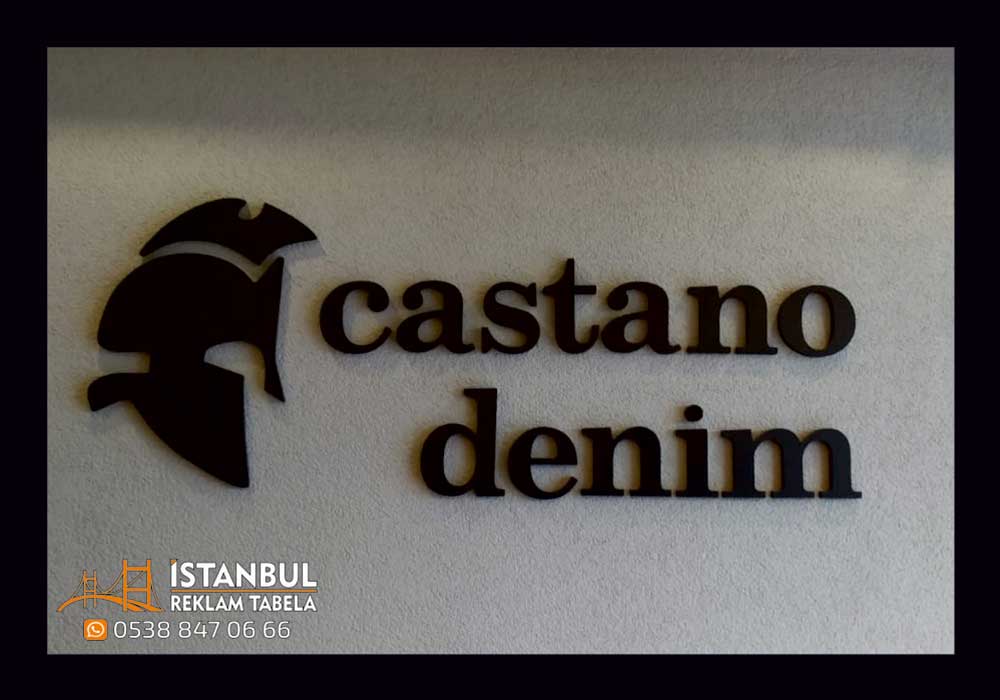 castano denim ofis duvar reklam çalışması