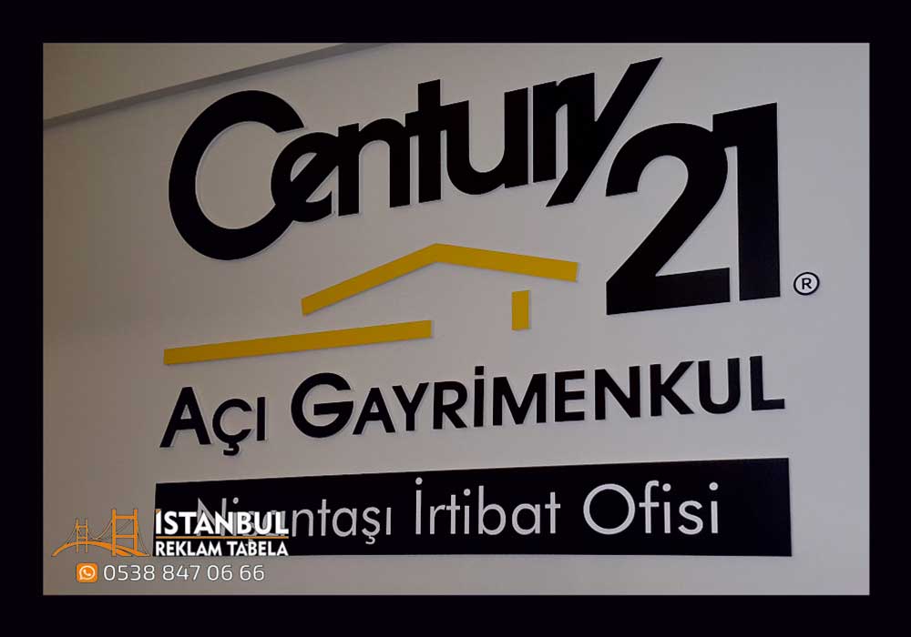 century 21 ofis içi duvar reklam çalışması