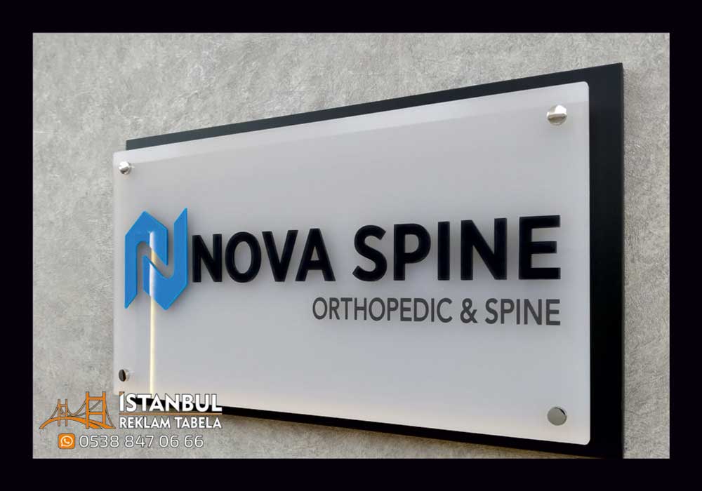 nova spine pleksi kapı tabelası